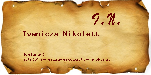 Ivanicza Nikolett névjegykártya