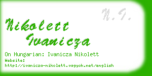 nikolett ivanicza business card